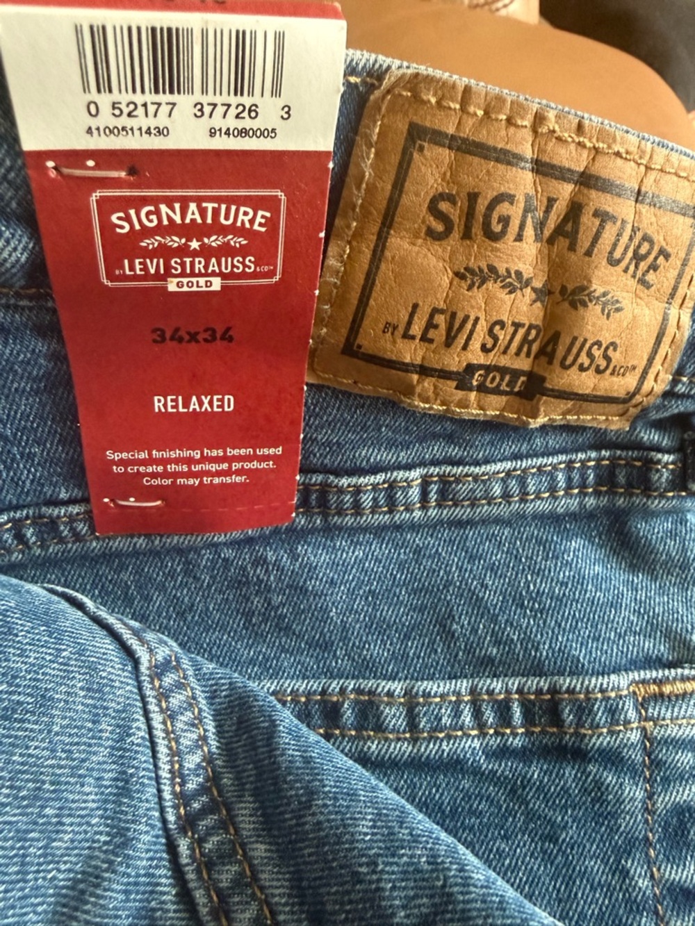 Signature by Levi Strauss Straight Leg Blue Jeans - Relaxed Fit - Picture 4 of 6